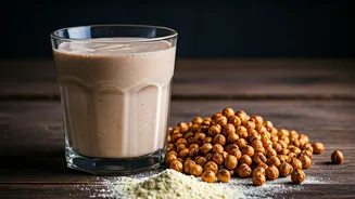 Boost Daily Muscle Gains Scooping Native Roasted Chickpea Flour Smoothies