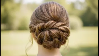 Lightweight Mousse Adds Volume without Making the Low Bun Feel Heavy