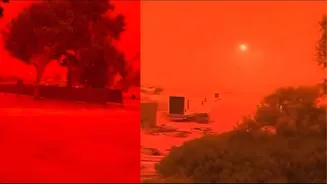 Skies in Australia turn blood-red as Cyclone Narelle lifts iron-rich dust | Watch