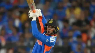 WATCH: Abhishek Sharma smashes 50 off just 18 balls in T20 World Cup Final vs New Zealand