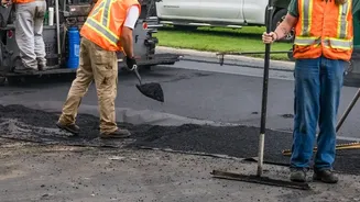 Bio engineered binders added to asphalt help city streets recover from monsoon pothole damage