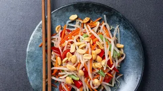 Fresh Tomatoes and Onions Lift the Flavour of Roasted Peanuts