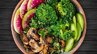 A Balanced Diet Has Room For Both Mushrooms And Zucchini