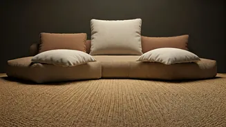 Jute Carpets Plus Bolster Cushions Form Dream Cozy Corner