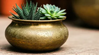 Create Elegant Plant Pots Upcycling Old Household Indian Brass Ware