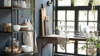 What is Scandinavian-style shelving?