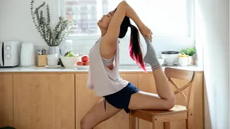 A chair is all you need for this yoga routine