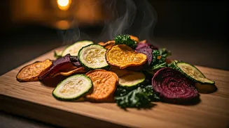 Crunch On Air Fryer Veggie Chips During Late Night Study