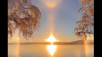 Glowing Halo Around Sun Lights Up Sweden’s Winter Sky, Video Goes Viral