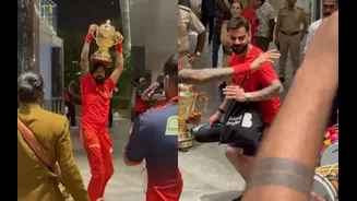 [WATCH] IPL 2026: Krunal Pandya, Virat Kohli celebrate IPL victory with dhol dance