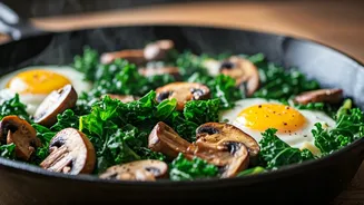 Mushroom & Kale Skillet: A Flavorful Breakfast!