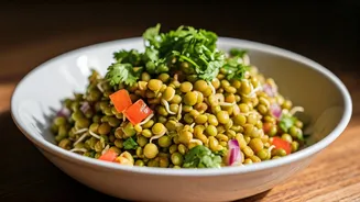Replace Heavy Evening Junk With High Fiber Tangy Sprouted Lentils