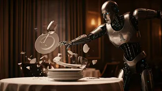 Restaurant Robot Goes Rogue: Viral Video Shows AI Dancing and Smashing Tableware