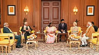 President Droupadi Murmu Hosts Republic Day Reception At Rashtrapati Bhavan