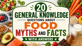 20 General Knowledge Questions About Food Myths and Facts | Fun Quiz with Answers