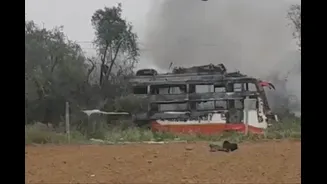 2 Killed, Many Injured As Bus Catches Fire After Hitting High-Tension Wire In Rajasthan's Jaipur