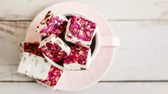 How to use rose petals in desserts