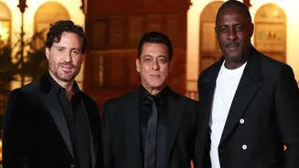 Salman Khan Takes a Photo with Idris Elba at the Golden Globes Event in Jeddah, Responds to Alia Bhatt's Recognition.