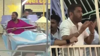 Dhoni celebrates Navaratri with the Ambani family
