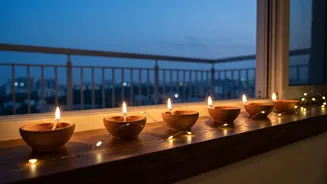 Why Cozy Festive Balconies Rely On Soft Warm Fairy Lights And Traditional Clay Diya Accents