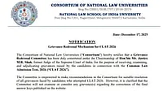 CLAT 2026 Grievance Notice Released At consortiumofnlus.ac.in; Objections Open Till December 24
