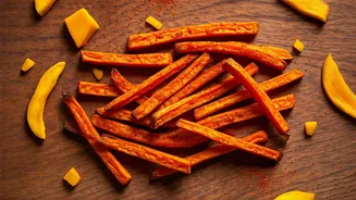 Dust Baked Sweet Potato Fries With Smoky Mango Powder Instantly