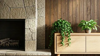 Wood, Stone And Greenery Make Homes Feel Real