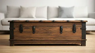 Upcycle Vintage Wooden Chests Into Minimal Living Room Coffee Tables