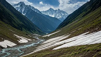 Early Waterflow Threats Alarm High Altitude Travellers In Kashmir Hills