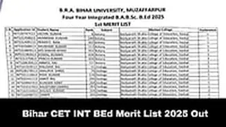 Bihar CET INT BEd Merit List 2025 Out; Here's How To Download