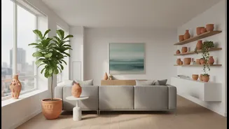 How urban renters combine modern layout with traditional terracotta clay pottery items