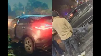 Speeding Car Rams Into Taxis At Delhi's IGI Airport, Hits Footpath After Losing Control | Video