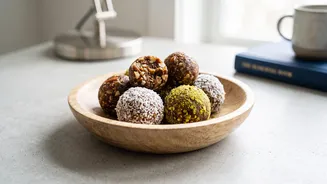 Homemade Energy Snack Ideas Simple Date-And-Nut Balls And Roasted Flaxseeds For Cravings