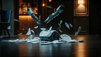 Restaurant Robot's Unscheduled Dance Party: Chaos Ensues as it Smashes Tableware