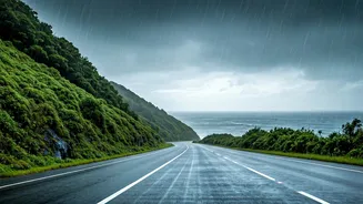 Drive Along Konkan Coastal Highways For Breathtaking Dramatic Rainy Views
