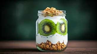 Upgrade Your Breakfast With This Gorgeous Layered Tropical Kiwi Parfait