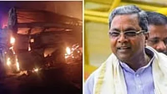 Karnataka CM  Siddaramaiah Announces ₹5 Lakh Ex-Gratia For Families Of Chitradurga Bus-Truck Accident Victims
