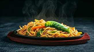 Shocking Discovery: Live Caterpillar Found in Sizzler Dish at Chandigarh Mall Cafe