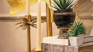 Gold Leafing Makes Interior Details Feel Custom Rather Than Mass-Produced