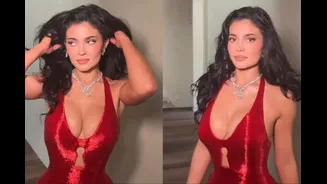 Kylie Jenner’s Cherry-Red Schiaparelli Gown Brings Bombshell Glamour To Oscars 2026