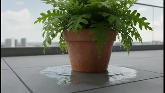 Wet Balcony Floors Can Create Moisture Trouble For Potted Plants