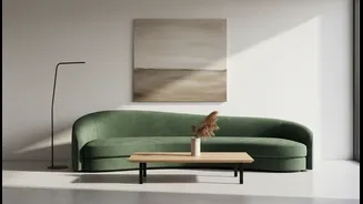 Curved Furniture Works Better When Fewer Pieces Compete For Attention