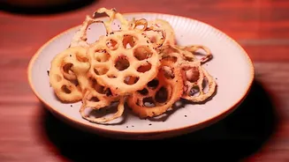 Metro cafes serve crispy air fried lotus stem chips to health conscious snack lovers