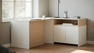 Young Professionals Redesign Home Workspace Using Space Saving Modular Desks