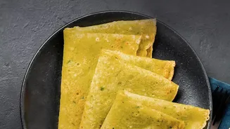 Finger millet batter powers delicious gluten free savoury ragi crepes for breakfast