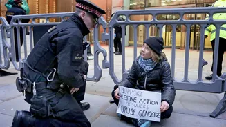 Police detain Greta Thunberg at pro-Palestinian protest in London
