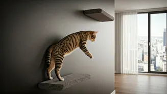 High Rise Apartments Install Specialized Soft Cat Stepping Shelves Safely