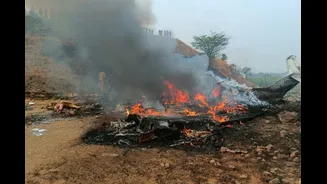 Visuals Show Ajit Pawar’s Aircraft Reduced To Debris After Emergency Crash Landing