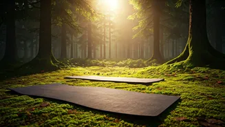 Corporate Workers Flit Into Hatha Nature Sound Yoga Sets