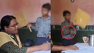 'Student Or Servant': Viral Video Shows 6-Year-Old Student Fanning Govt School Principal In Madhya Pradesh; Sparks Outrage
